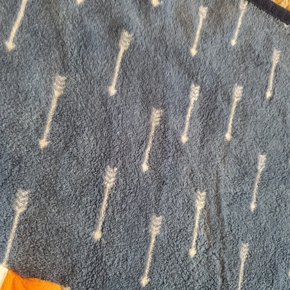 Parents Choice  Navy Blue Orange Fox Arrows Baby Blanket